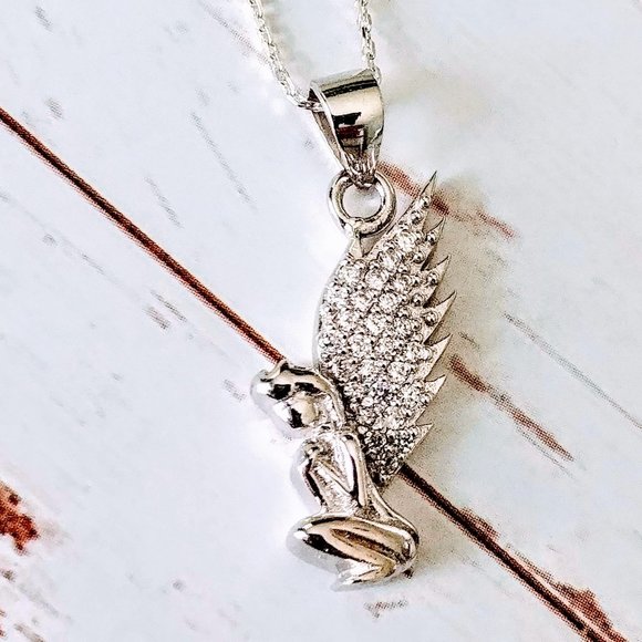 Solid Sterling Fairy Necklace - Picture 2 of 7